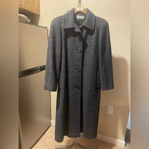 Women's Classic Black Wool Coat